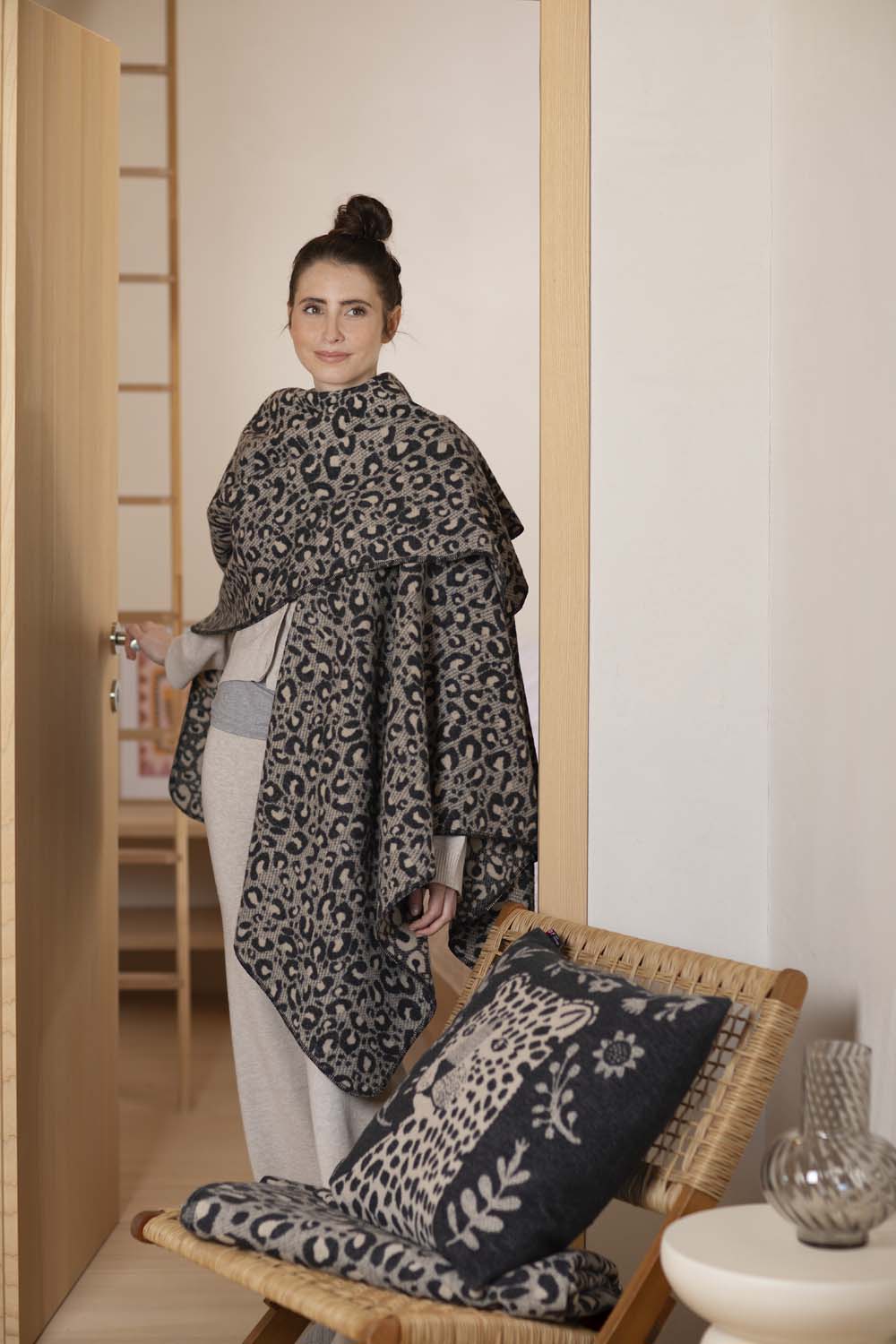 SILVRETTA throw "leo" in . Throw Blanket made by David Fussenegger , a family-run mill in Austria.