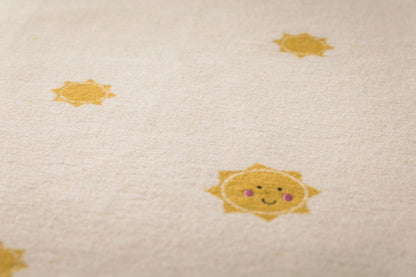 JUWEL baby blanket "suns allover" with embroidery in . Blanket made by David Fussenegger , a family-run mill in Austria.