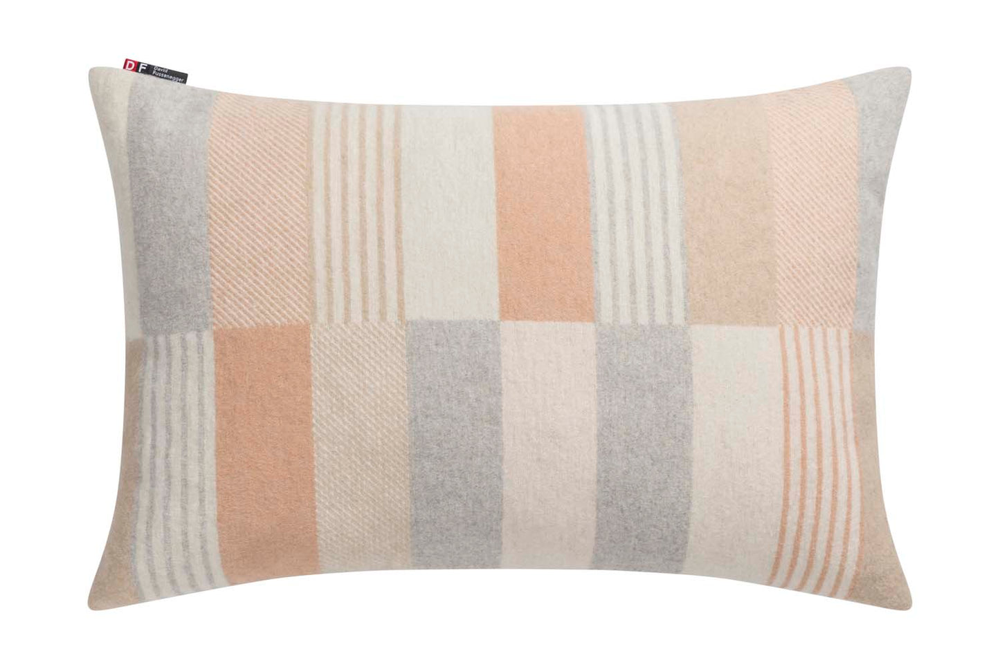 SILVRETTA cushion cover "lines/rectangles" in cork . Cushion Cover made by David Fussenegger , a family-run mill in Austria.