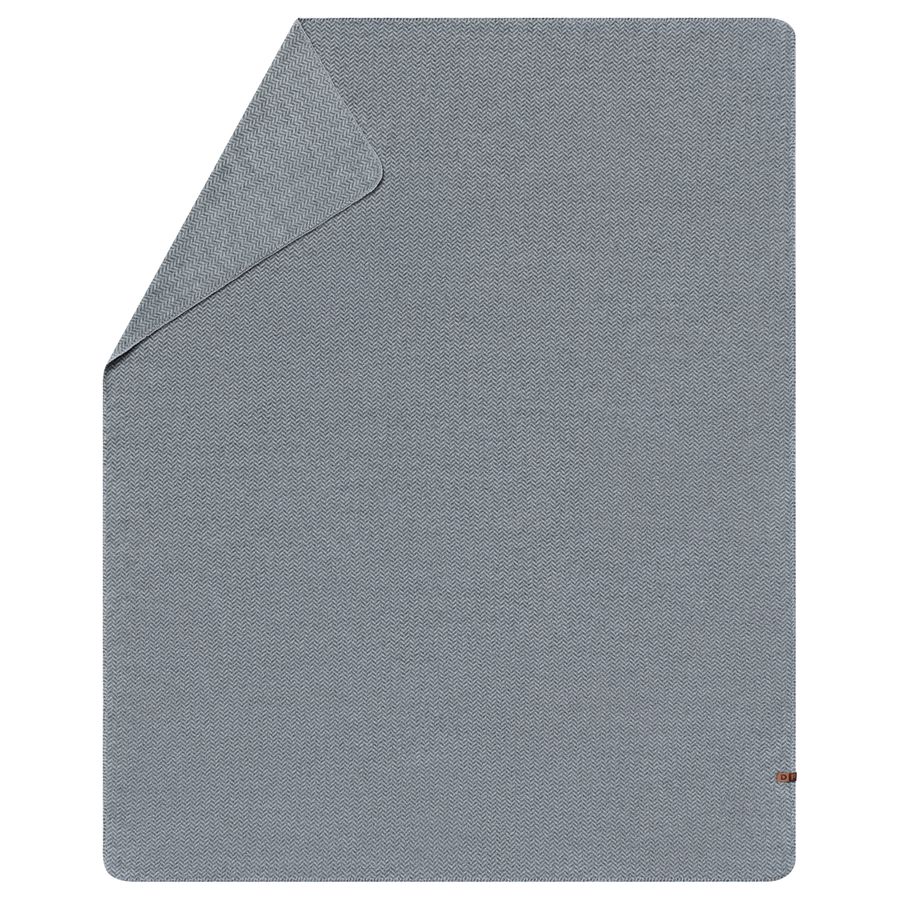 MERANO Throw "Herringbone" in grey . Throw Blanket made by David Fussenegger , a family-run mill in Austria.