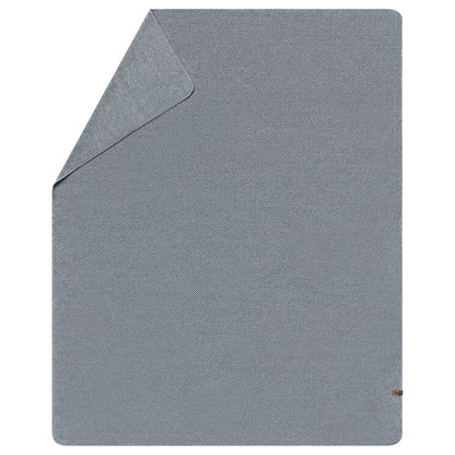 MERANO Throw "Herringbone" in grey . Throw Blanket made by David Fussenegger , a family-run mill in Austria.