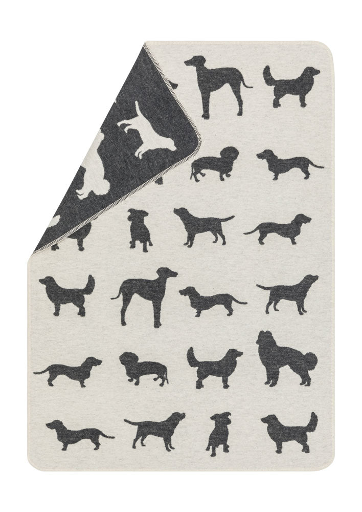 PET blanket "allover dogs" in offwhite . Pet Blanket made by David Fussenegger , a family-run mill in Austria.