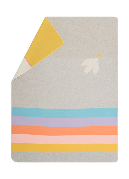 JUWEL kid blanket "rainbow" in grey . Blanket made by David Fussenegger , a family-run mill in Austria.