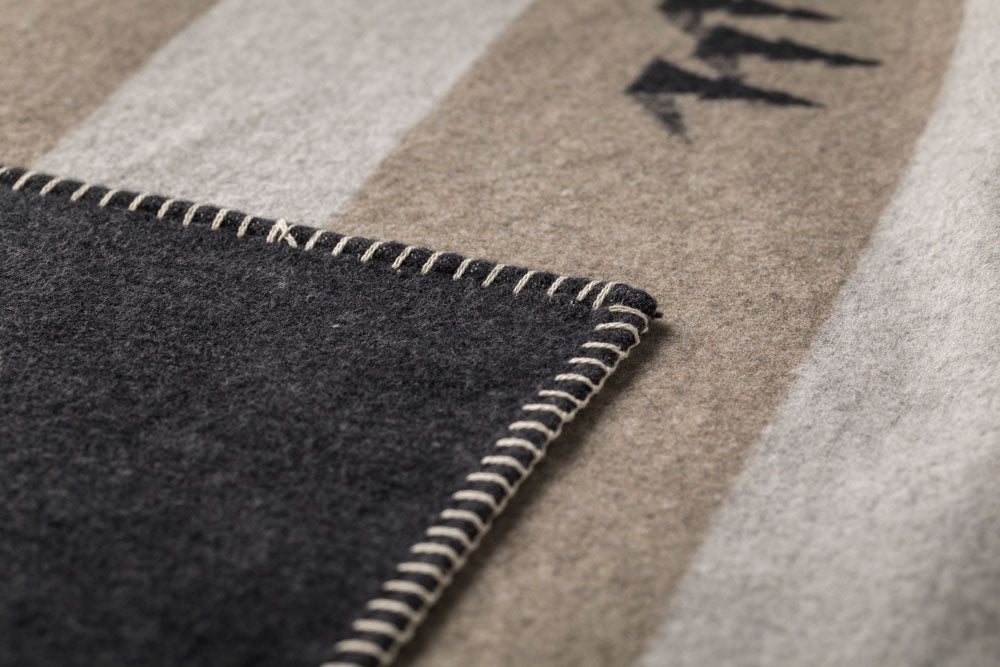 SYLT throw "ski slopes & gondolas" in . Throw Blanket made by David Fussenegger , a family-run mill in Austria.