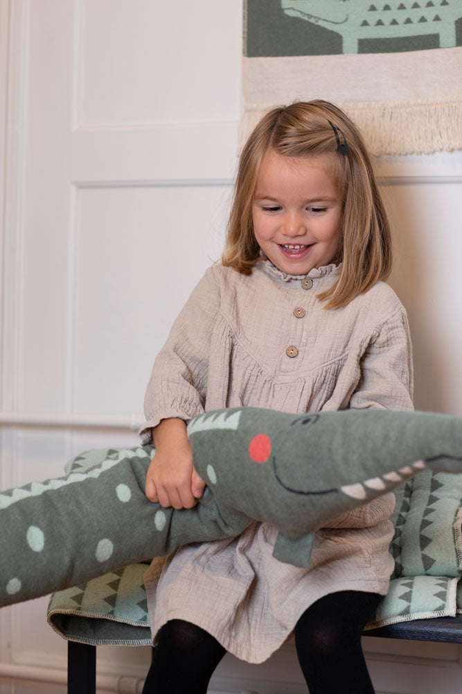 JUWEL nesting roll "alligator" in . Nesting Roll made by David Fussenegger , a family-run mill in Austria.