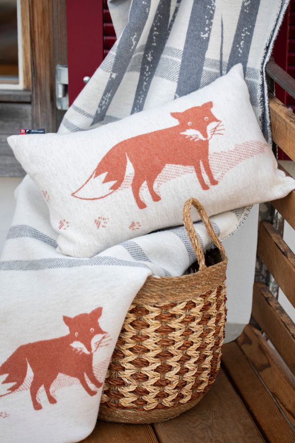 LUCA Throw "Forest Fox" in . Throw Blanket made by David Fussenegger , a family-run mill in Austria.