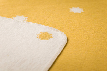 JUWEL baby blanket "suns allover" with embroidery in . Blanket made by David Fussenegger , a family-run mill in Austria.