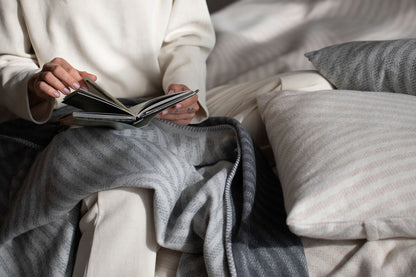 JADE throw "zen"organic cotton in . Throw Blanket made by David Fussenegger , a family-run mill in Austria.