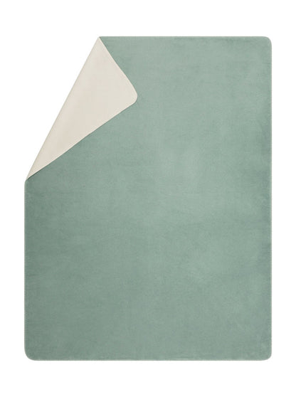SAVONA throw "double solid" in lt.green crm . Throw Blanket made by David Fussenegger , a family-run mill in Austria.
