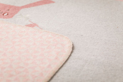 JUWEL baby blanket "bunnyrabbit" with embroidery in . Blanket made by David Fussenegger , a family-run mill in Austria.