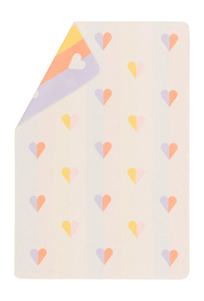 JUWEL toddler blanket "hearts allover" in offwhite . Blanket made by David Fussenegger , a family-run mill in Austria.