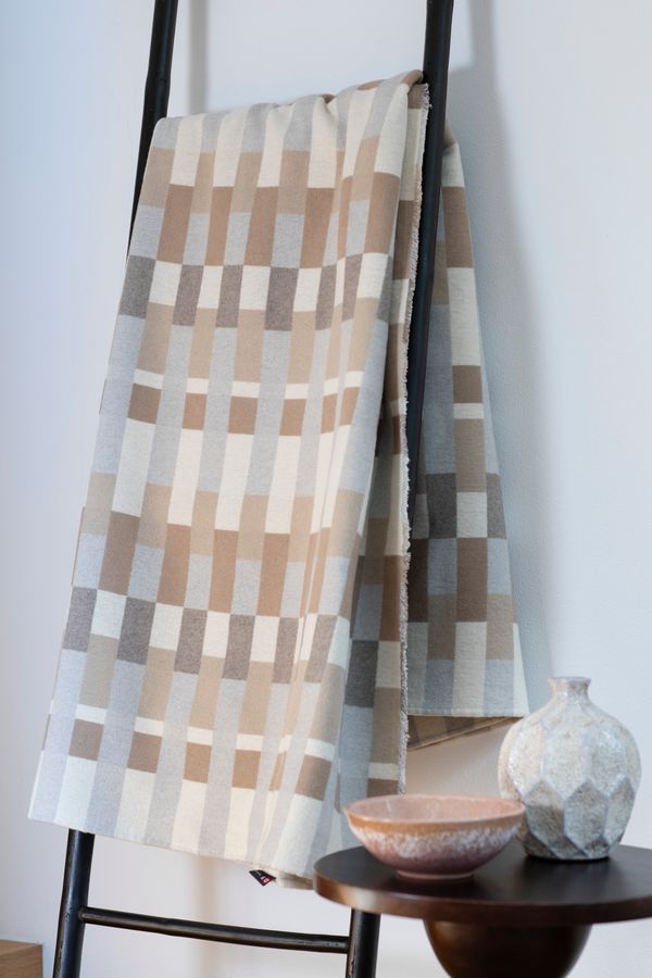 LUCA Throw "Patchwork" in . Throw Blanket made by David Fussenegger , a family-run mill in Austria.