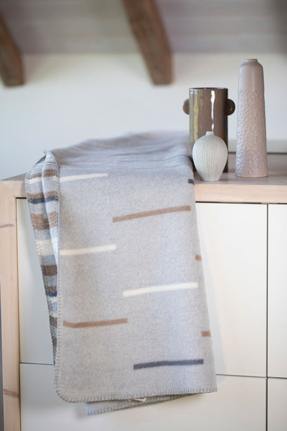 SAVONA throw "short lines horizontal" in . Throw Blanket made by David Fussenegger , a family-run mill in Austria.