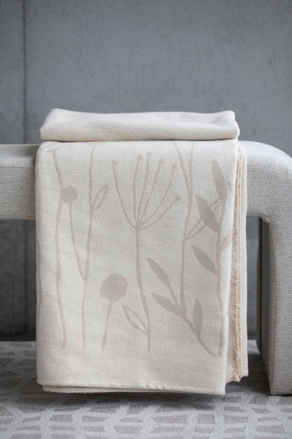 AMBER throw "floral" organic cotton