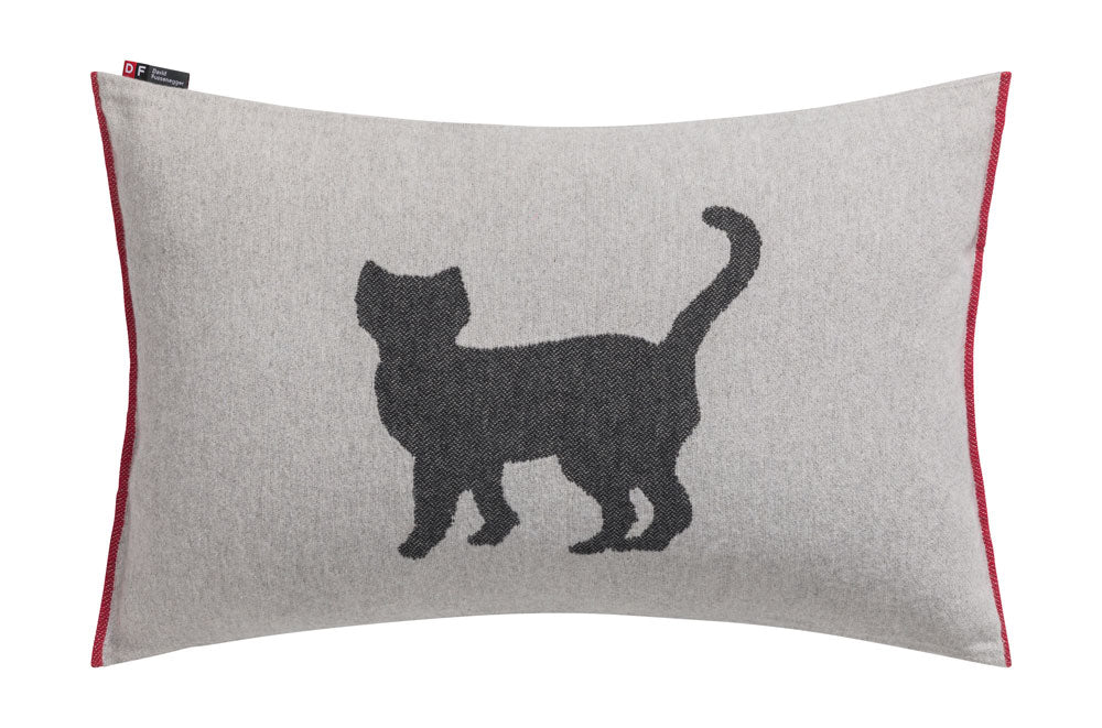 PET cushion cover "cat" in grey . Pet Cushion Cover made by David Fussenegger , a family-run mill in Austria.