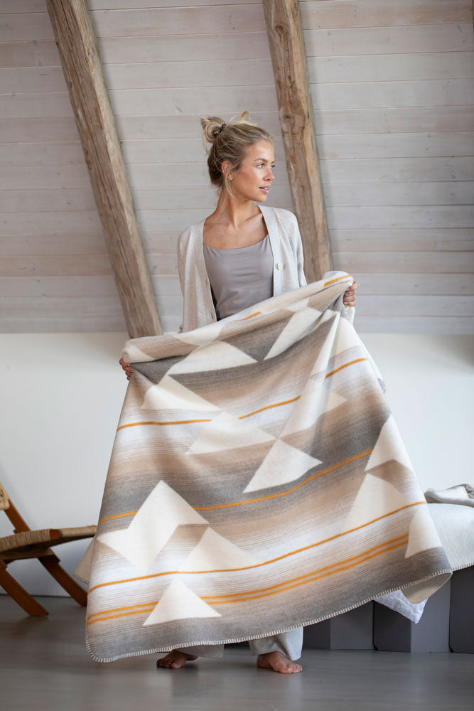 SAVONA throw "aztec" in . Throw Blanket made by David Fussenegger , a family-run mill in Austria.