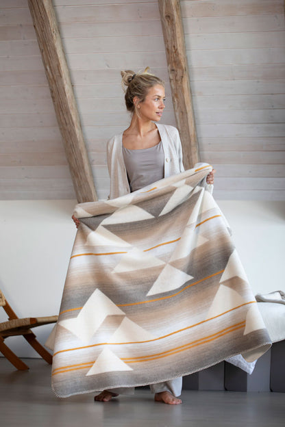 SAVONA throw "aztec" in . Throw Blanket made by David Fussenegger , a family-run mill in Austria.