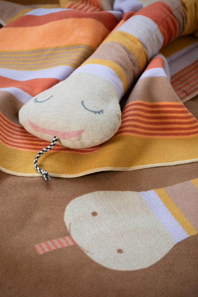 JUWEL baby blanket "multi-color stripes" in . Blanket made by David Fussenegger , a family-run mill in Austria.