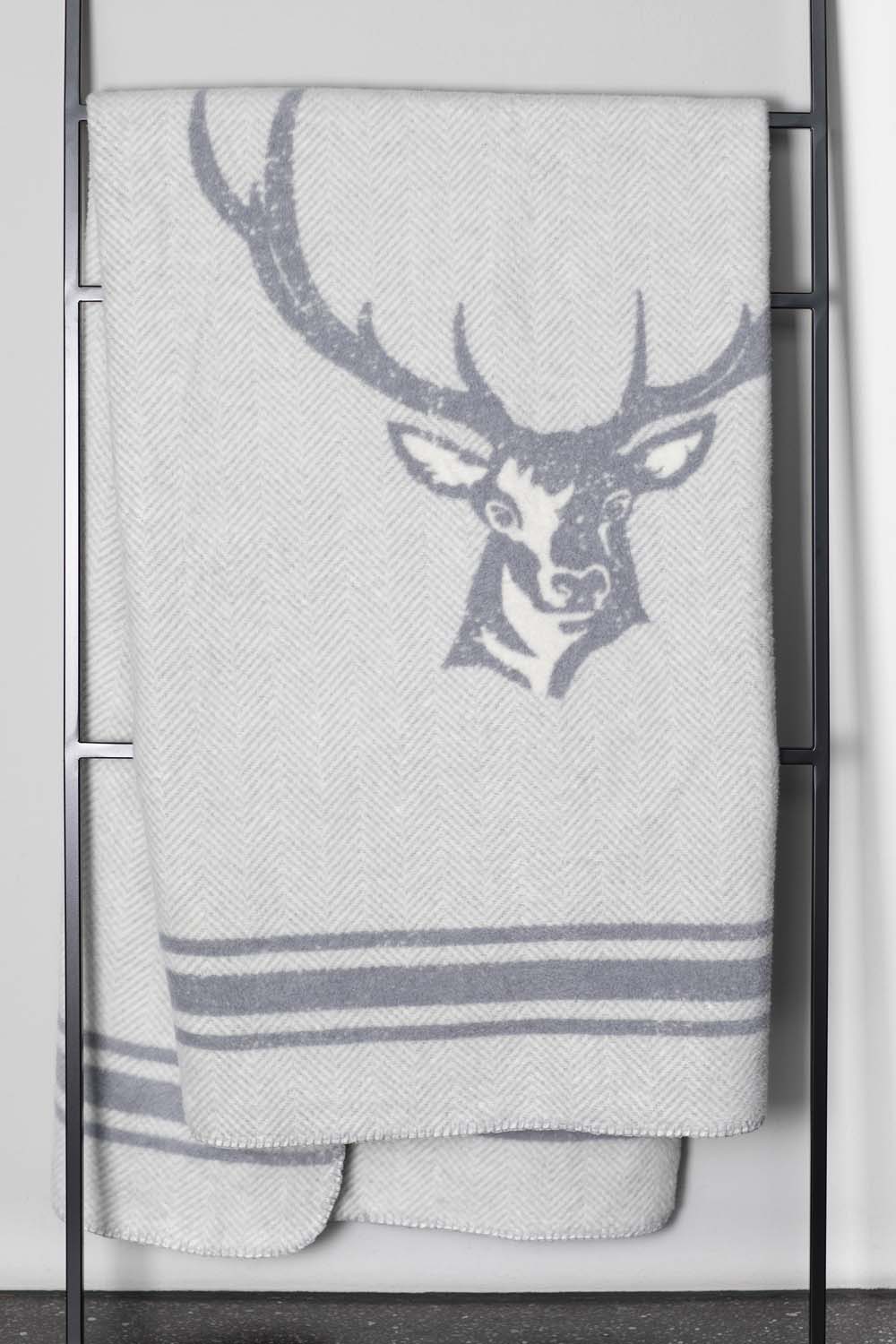 SAVONA throw "stag/antlers" in . Throw Blanket made by David Fussenegger , a family-run mill in Austria.