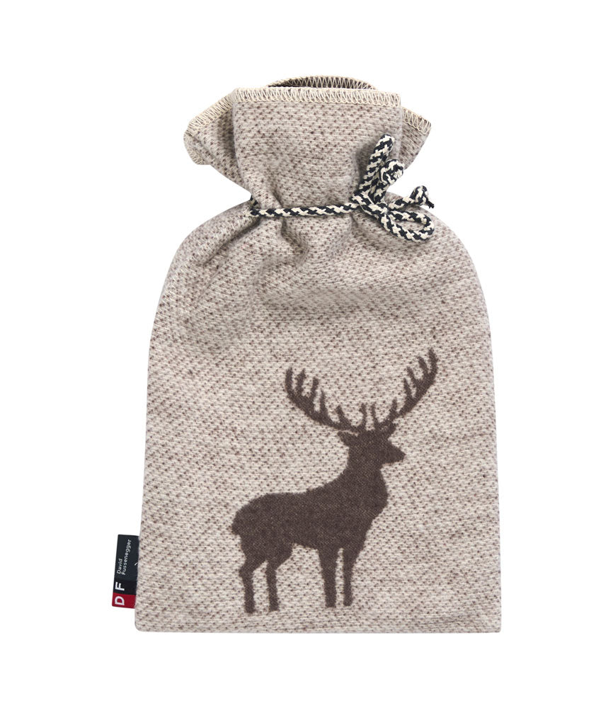 SILVRETTA warming bottle "centered deer" in brown . Warming Bottle made by David Fussenegger , a family-run mill in Austria.