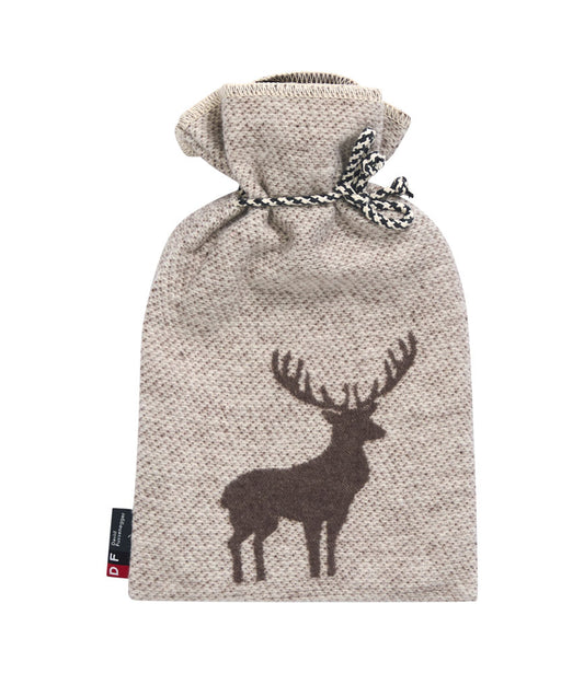 SILVRETTA warming bottle "centered deer" in brown . Warming Bottle made by David Fussenegger , a family-run mill in Austria.