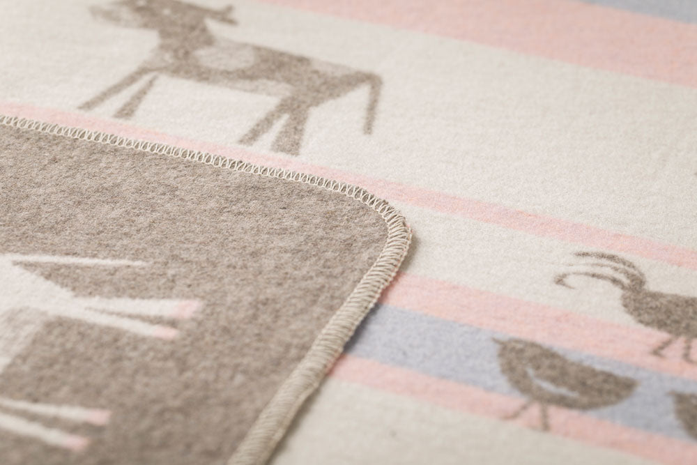 JUWEL baby blanket "farm life" in . Blanket made by David Fussenegger , a family-run mill in Austria.