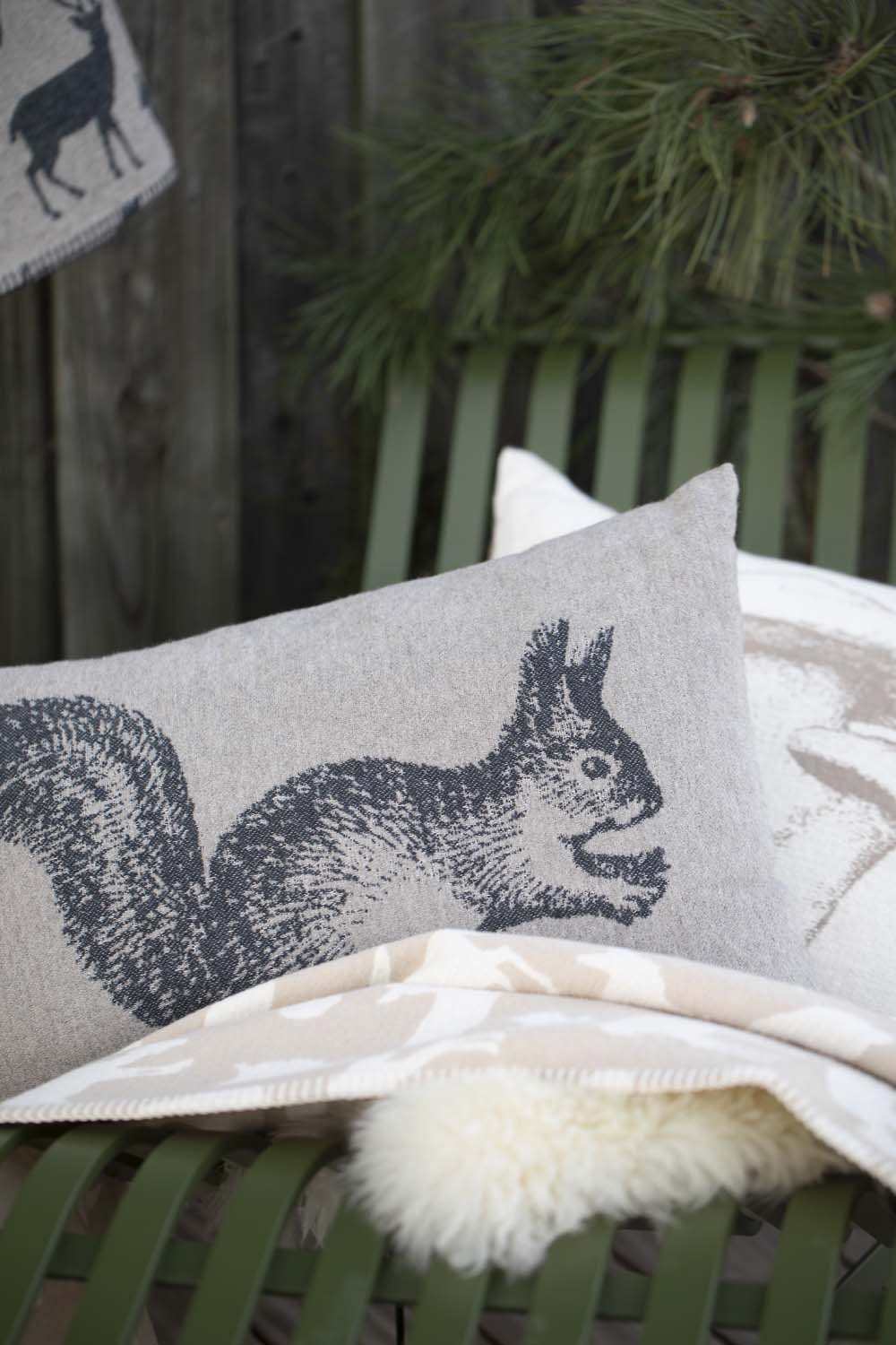 NOVA cushion cover "squirrel" in . Cushion Cover made by David Fussenegger , a family-run mill in Austria.
