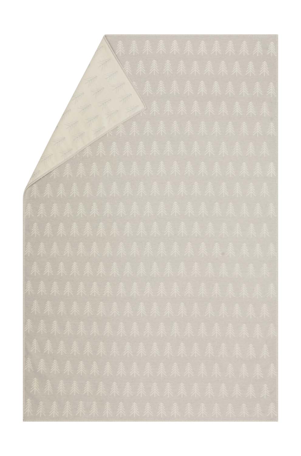 CARLA throw "rows of trees" in light grey . Throw Blanket made by David Fussenegger , a family-run mill in Austria.