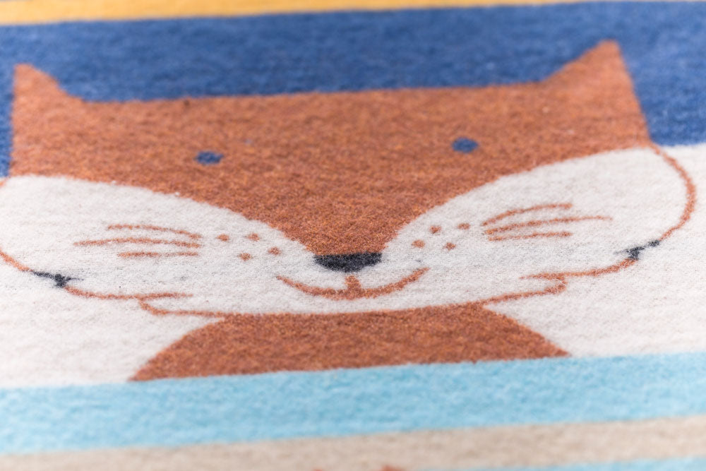 JUWEL baby blanket "fox/stripes" in . Blanket made by David Fussenegger , a family-run mill in Austria.