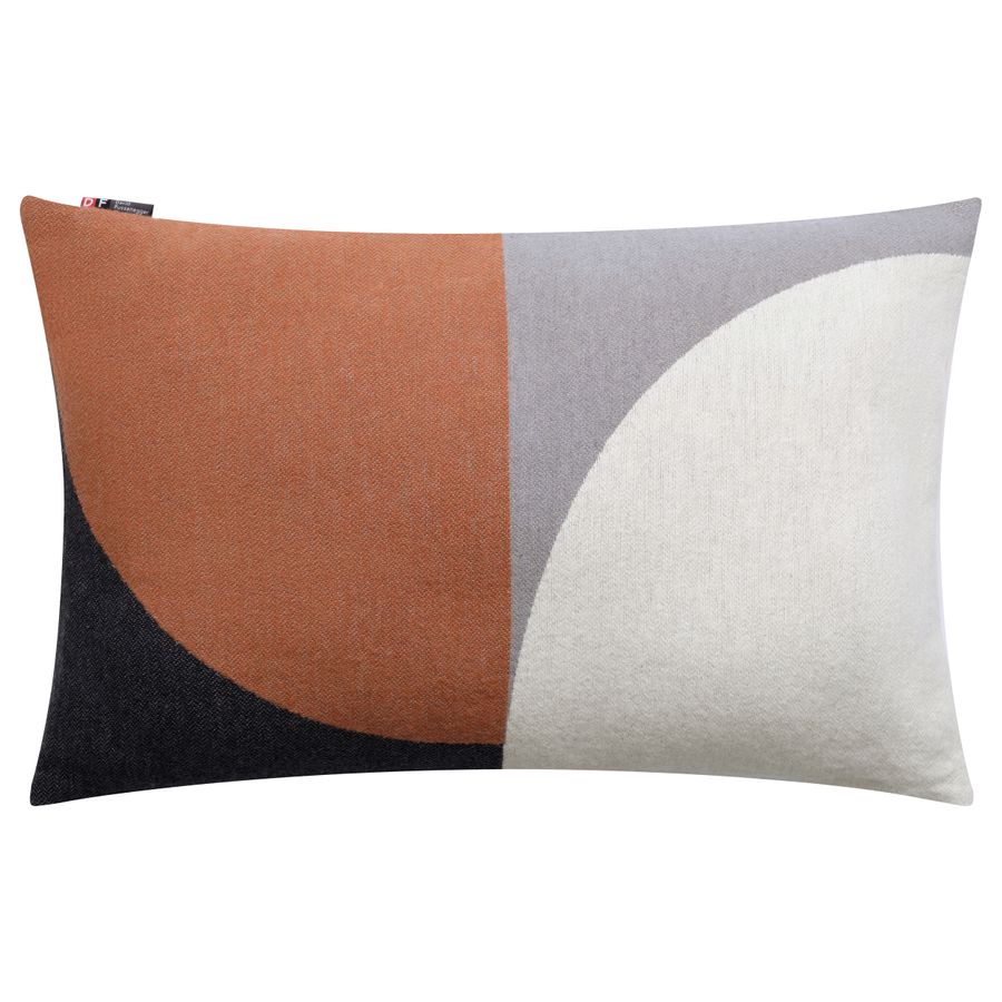 NOVA Cushion Cover "Modular Forms" in copper charcoal . Cushion Cover made by David Fussenegger , a family-run mill in Austria.