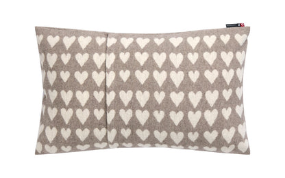 SILVRETTA cushion cover "hearts" in . Cushion Cover made by David Fussenegger , a family-run mill in Austria.