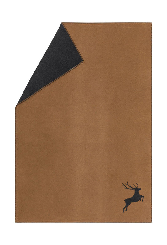 SYLT throw "stag" in brown . Throw Blanket made by David Fussenegger , a family-run mill in Austria.