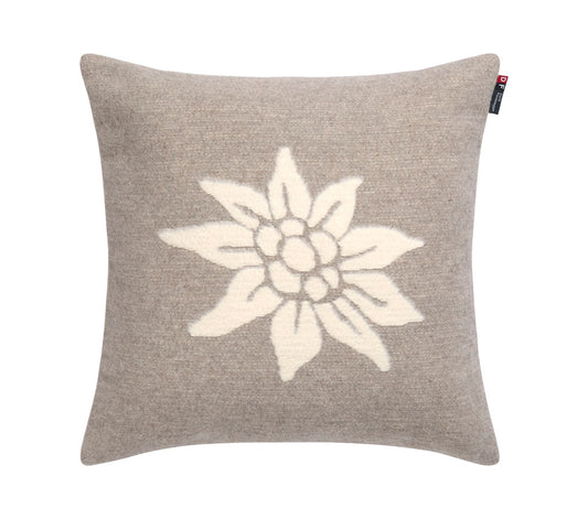 CARLA cushion cover "Edelweiß" in smoke . Cushion Cover made by David Fussenegger , a family-run mill in Austria.