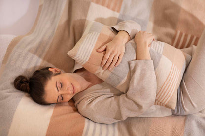 SAVONA throw "lines/rectangles" in . Throw Blanket made by David Fussenegger , a family-run mill in Austria.