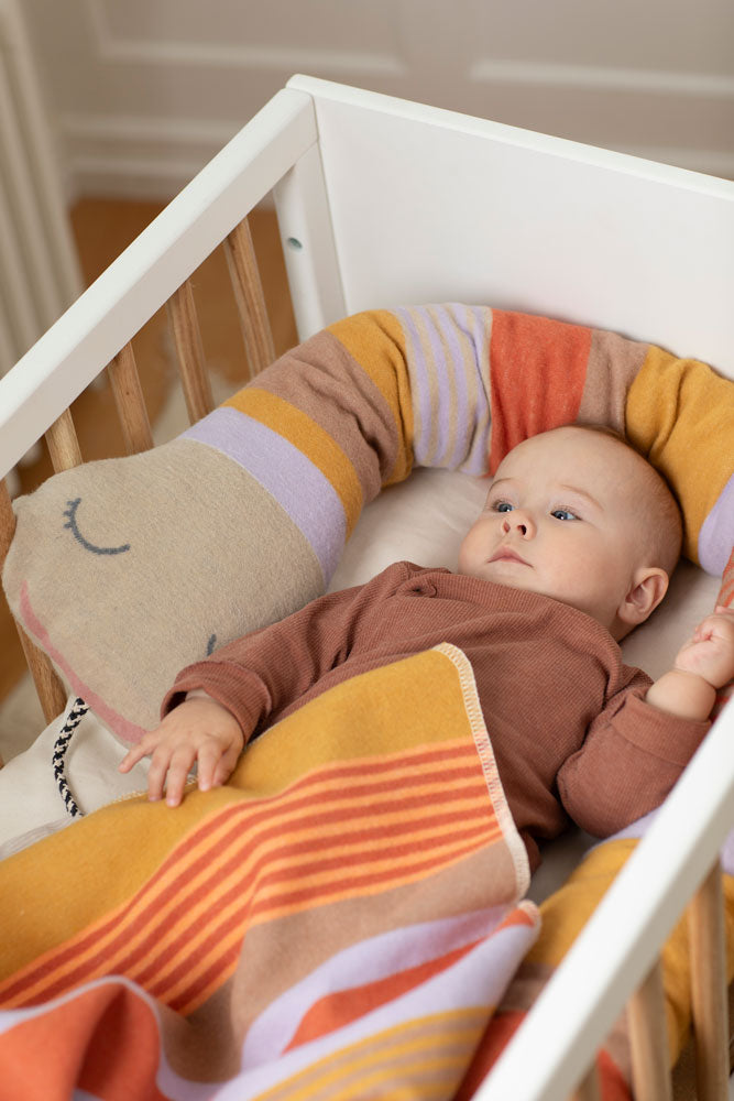 JUWEL baby blanket "multi-color stripes" in . Blanket made by David Fussenegger , a family-run mill in Austria.