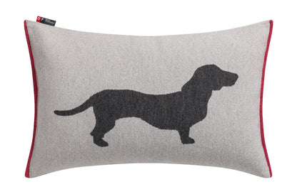 PET cushion cover "dachshund" in grey . Pet Cushion Cover made by David Fussenegger , a family-run mill in Austria.