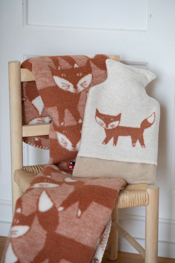 MILA baby blanket "pack of foxes" in . Blanket made by David Fussenegger , a family-run mill in Austria.