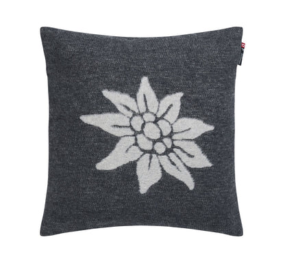 CARLA cushion cover "Edelweiß" in charcoal . Cushion Cover made by David Fussenegger , a family-run mill in Austria.